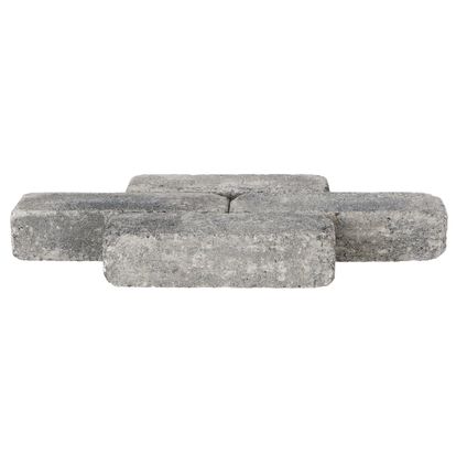 Decor trommelsteen waalformaat grijs-zwart 20x5x7cm