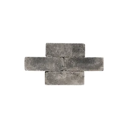 Decor trommelsteen waalformaat grijs-zwart 20x5x7cm  2