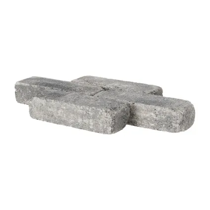 Decor trommelsteen waalformaat grijs-zwart 20x5x7cm  4