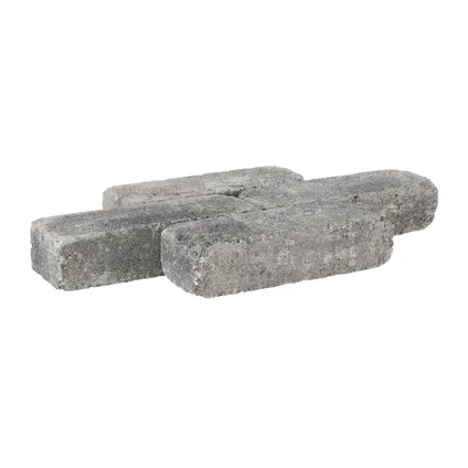 Decor trommelsteen waalformaat grijs-zwart 20x5x7cm  8