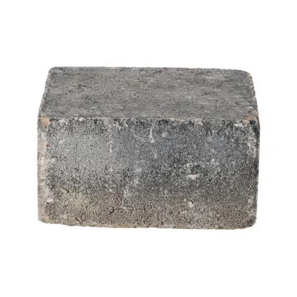 Decor trommelsteen grijs-zwart 14x14x7cm 5