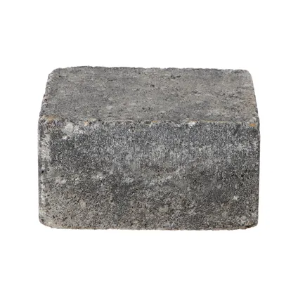 Decor trommelsteen grijs-zwart 14x14x7cm 6