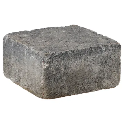 Decor trommelsteen grijs-zwart 14x14x7cm 7