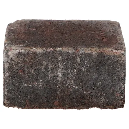Decor trommelsteen rood-zwart 14x14x7cm