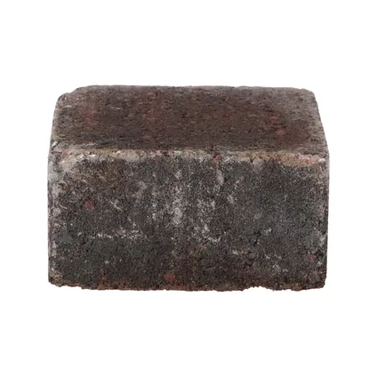 Decor trommelsteen rood-zwart 14x14x7cm 3