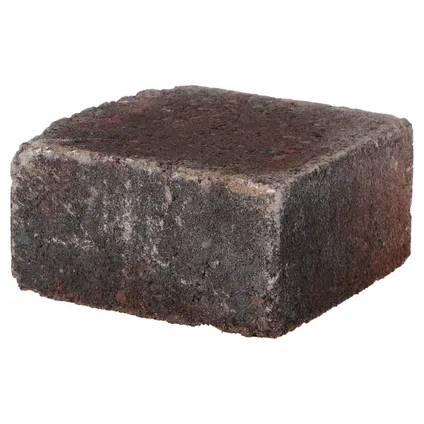 Decor trommelsteen rood-zwart 14x14x7cm 4