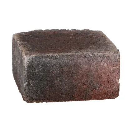 Decor trommelsteen rood-zwart 14x14x7cm 5