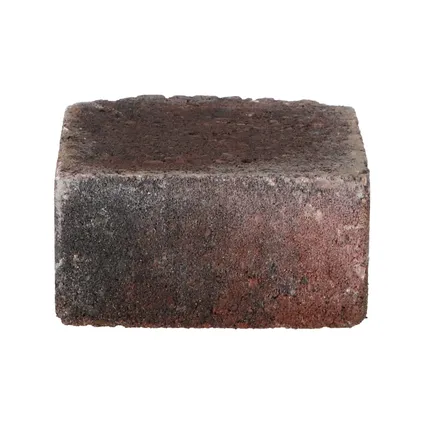 Decor trommelsteen rood-zwart 14x14x7cm 6