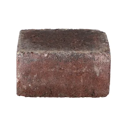 Decor trommelsteen rood-zwart 14x14x7cm 7