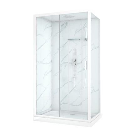 Cabine de douche Allibert Enohr rectangulaire blanc 120x80cm