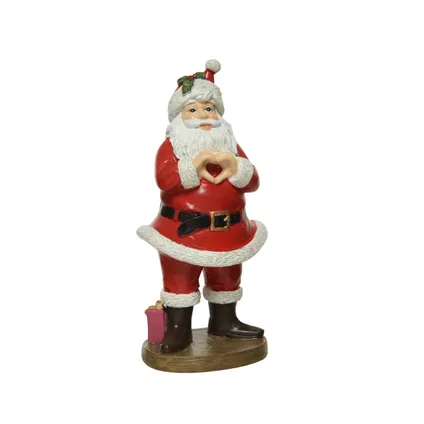 Figurine Decoris père Noël avec coeur 7,8x10x21cm