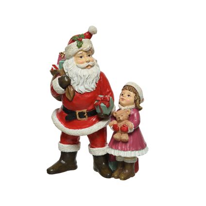 Figurine père Noël poly 8,5x15x21cm