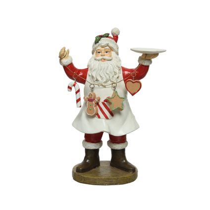 Figurine père Noël poly 8,5x16x23cm