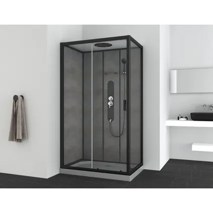 Cabine de douche Allibert Sero rectangulaire noir 120x80cm 2