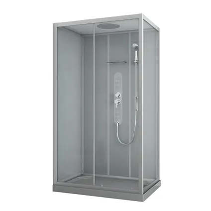 Cabine de douche Allibert Dova rectangulaire gris 120x80cm