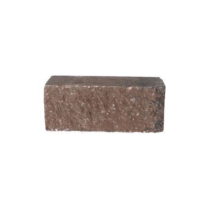 Decor muurblok beton bruin-zwart geknipt 12x12x30cm