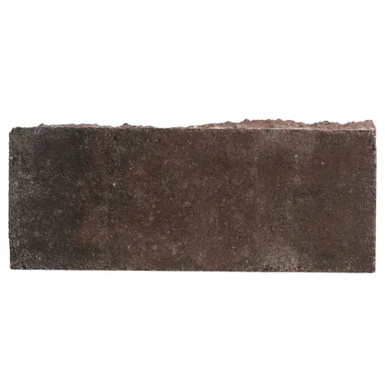 Decor muurblok beton bruin-zwart geknipt 12x12x30cm 2