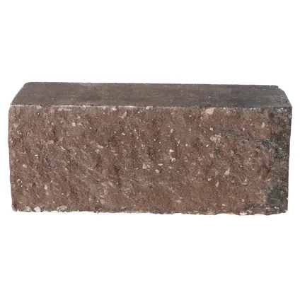 Decor muurblok beton bruin-zwart geknipt 12x12x30cm 3