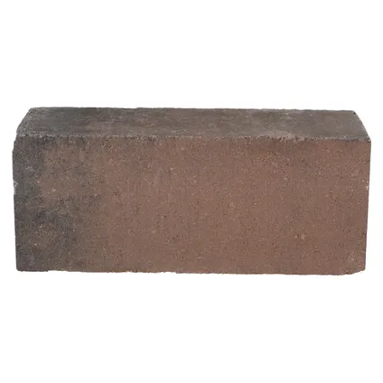 Decor muurblok beton bruin-zwart geknipt 12x12x30cm 7