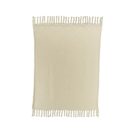 Plaid Decoris polyester blanc 130x200cm