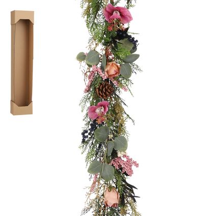Ashley kerstslinger roze 180x15x9cm