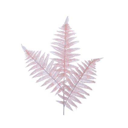 Décoration de Noël Decoris fougères rosé poudré 80x18x2cm