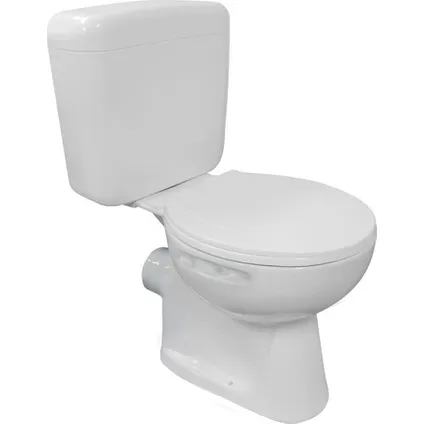 GO by Van Marcke duoblok toilet Vivi muuraansluiting H/PK met kunststof toiletzitting wit
