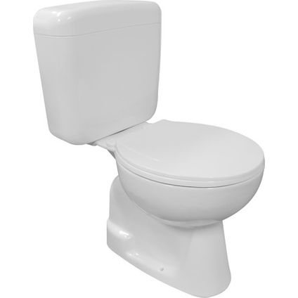 GO by Van Marcke duoblok toilet Vivi vloeraansluiting CA/AO met kunststof toiletzitting wit