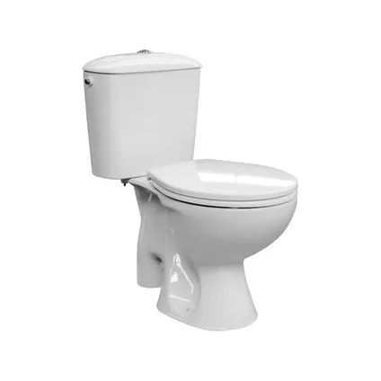 Van Marcke duoblok toilet Solution I AO aansluiting I Soft-close aansluiting wit