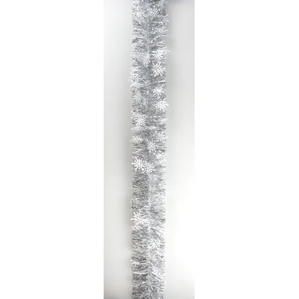Kerstslinger zilver 200x9cm 2