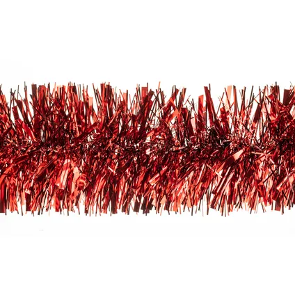 Guirlande de Noël lametta Decoris rouge Ø12x200cm