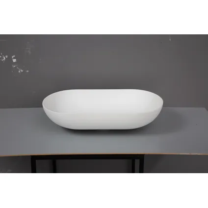 Vasque à poser Aquazuro Cerusa I en Solid surface I finition blanc mat I Ovale 4