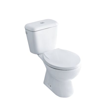 Baseline duoblok toilet AO-afvoer keramiek wit