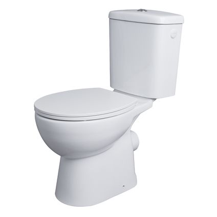 AquaVive duoblok toilet PK-afvoer Avisio randloos keramiek wit