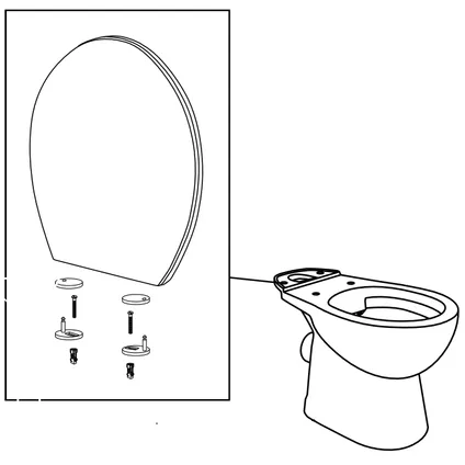Aquavive duoblok toilet Avisio I PK aansluiting I Randloos toiletpot wit 4