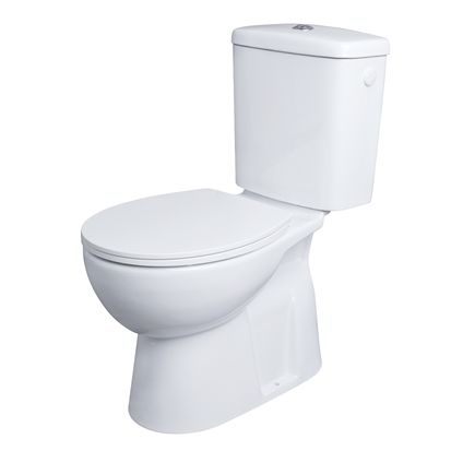 Aquavive duoblok toilet Avisio I AO aansluiting I Randloos toiletpot wit