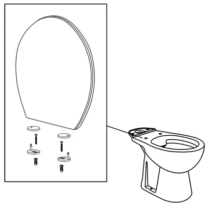 Aquavive duoblok toilet Avisio I AO aansluiting I Randloos toiletpot wit 4