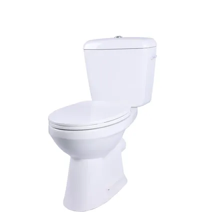 Aquavive duoblok toilet Ippari I PK aansluiting I Soft-close toiletzitting wit 4