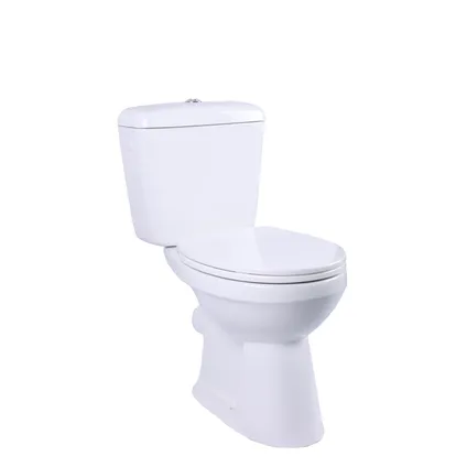 Aquavive duoblok toilet Ippari I PK aansluiting I Soft-close toiletzitting wit 5