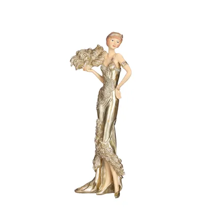 Figurine de Noël House of Seasons dame champagne 30,5cm