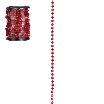 Guirlande de Noël perles rouge 100cm