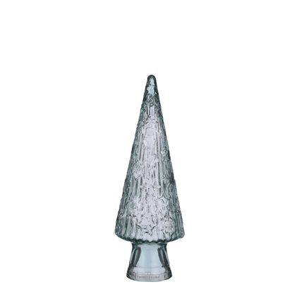 Mica Decorations kerstboom Natal glas zilver 43x15cm