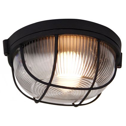 Brilliant plafondlamp Lauren zwart ⌀25,5cm E27