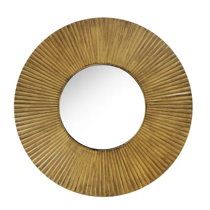 Deco & Co spiegel Africa goud metaal 48x48x3cm