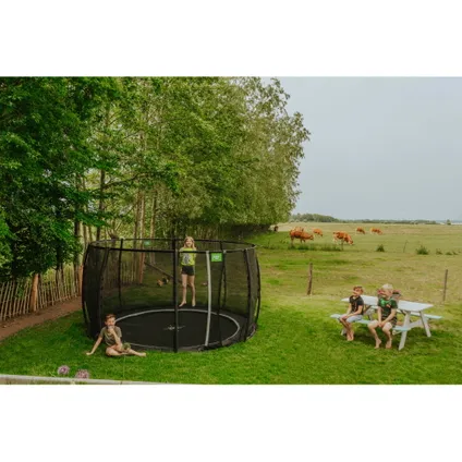 EXIT Dynamic groundlevel trampoline ø305cm met veiligheidsnet 10