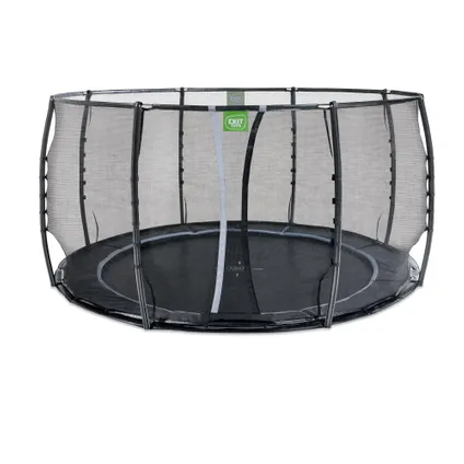 EXIT Dynamic groundlevel trampoline ø427cm met veiligheidsnet