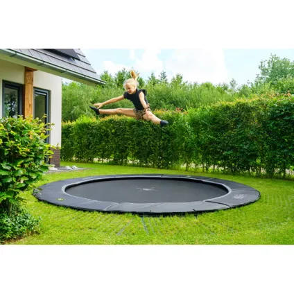 EXIT Dynamic groundlevel trampoline ø366cm met Freezone veiligheidstegels 9