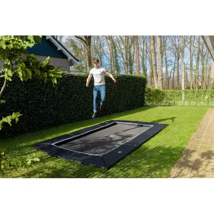 EXIT Dynamic groundlevel trampoline 244x427cm met Freezone veiligheidstegels 10