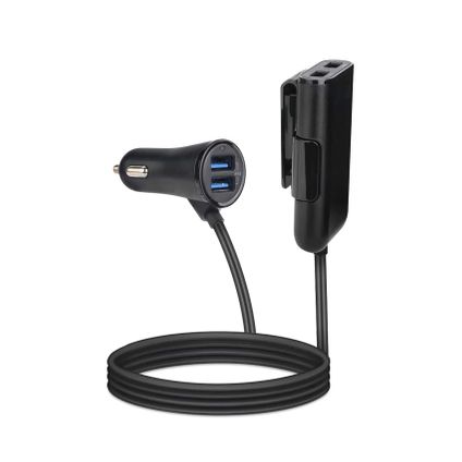 Chargeur voiture Celly 4 ports USB 1,6m