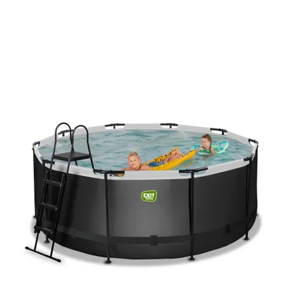 EXIT piscine hors-sol cuir noir Ø360x122 cm avec pompe filtre 4